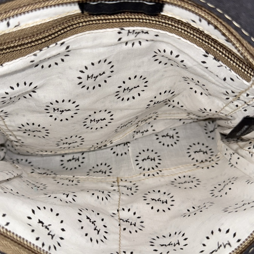 Myra Bag Sun Serape Cotton Weave, Calf Hair and Leather Crossbody Bag NWT - Picture 8 of 12